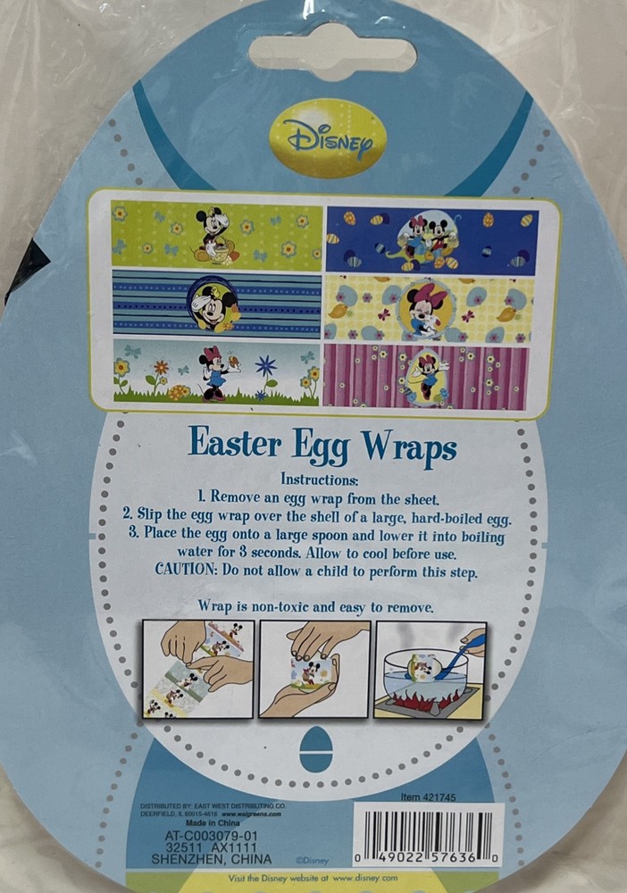 Mickey Mouse Easter Egg Wraps 12ct