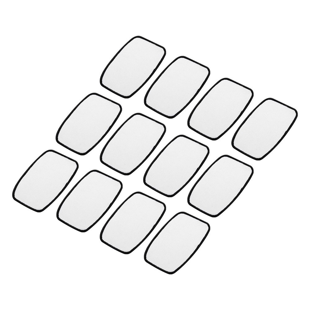 15pcs Sublimation Patch Blank Oval Rectangle White with Black Border