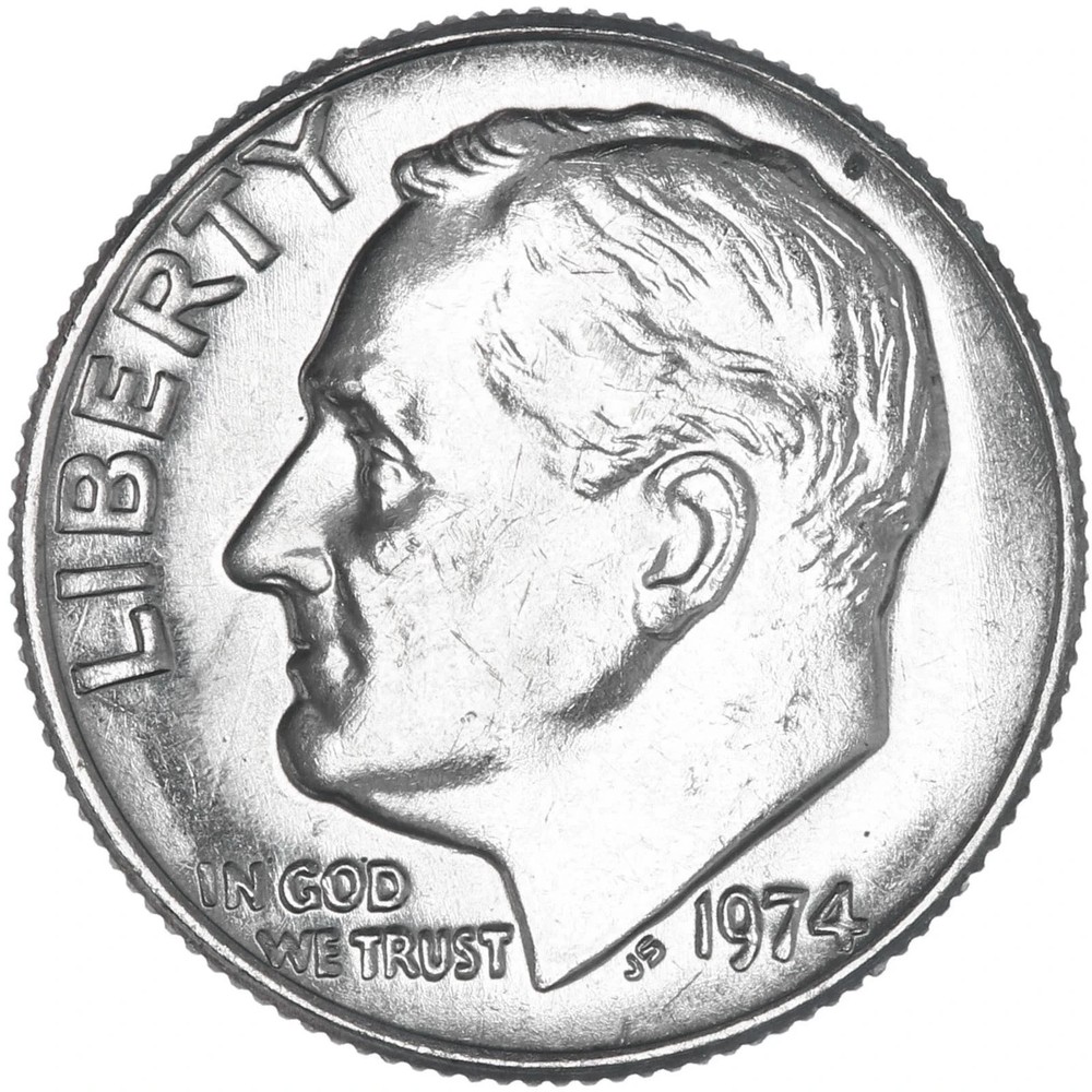 1974 P Roosevelt Dime From Mint Set