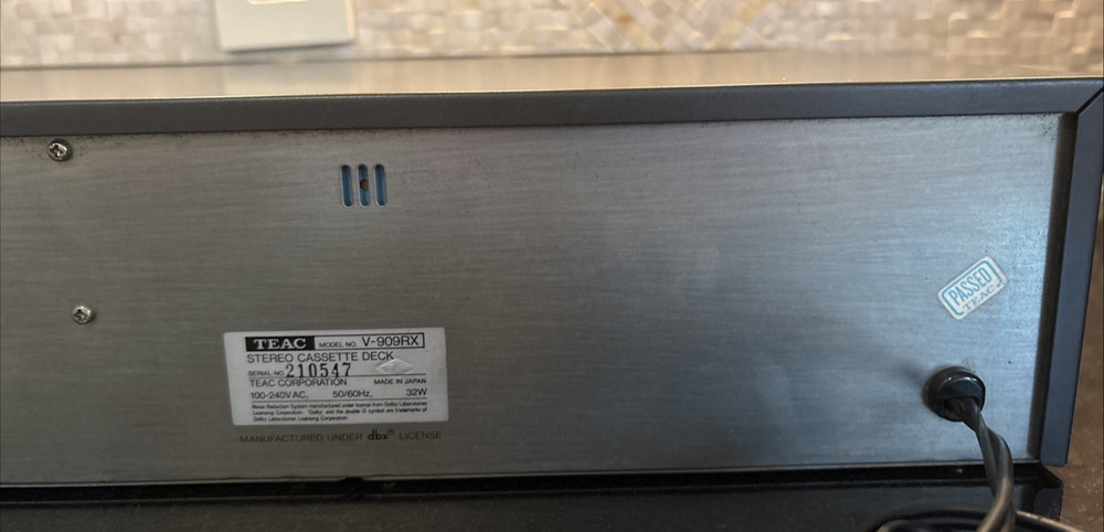 TEAC V-909RX Auto Reverse Stereo Audio Cassette Deck