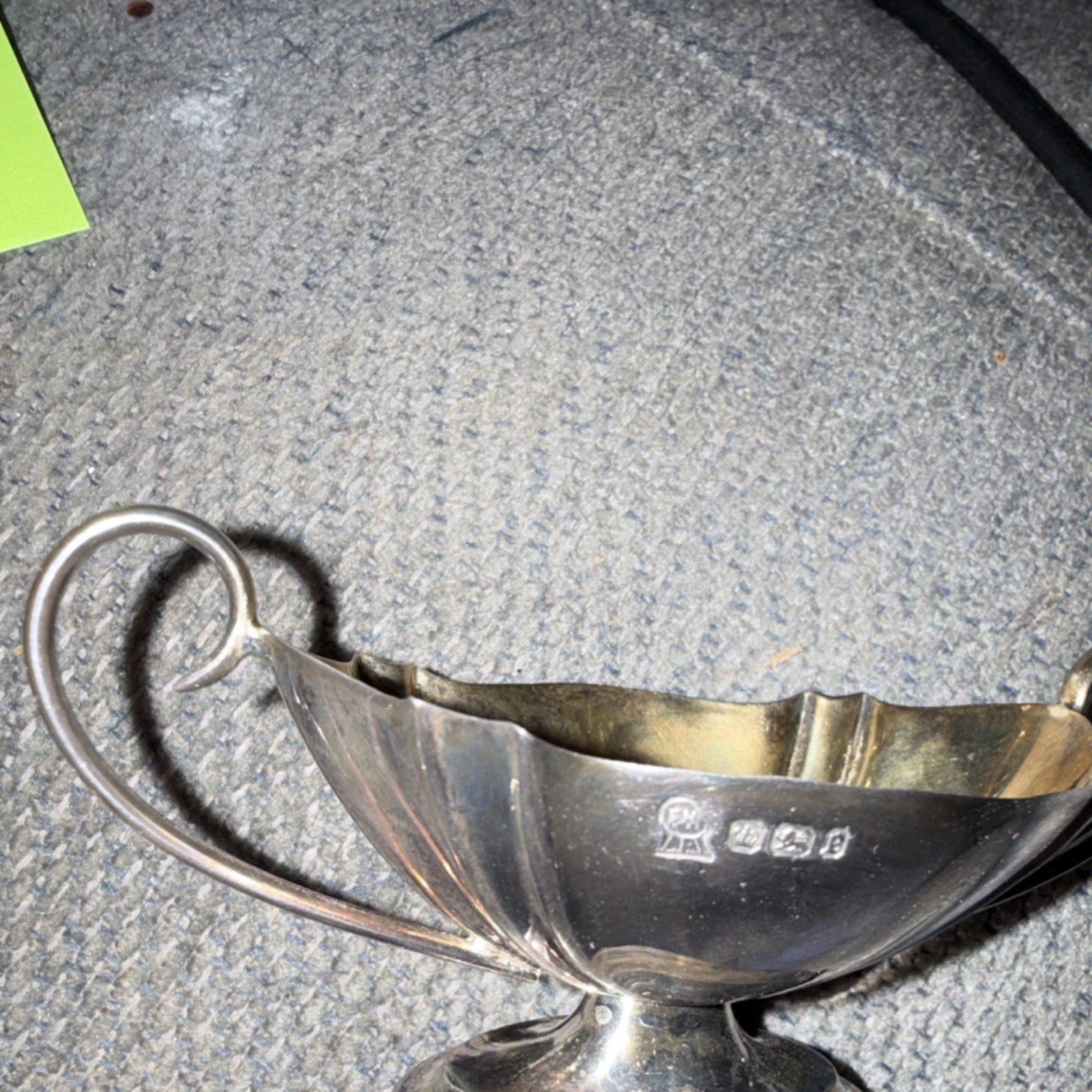 3 Antique Sterling Silver (.925) Salt Cellars with Spoons Set