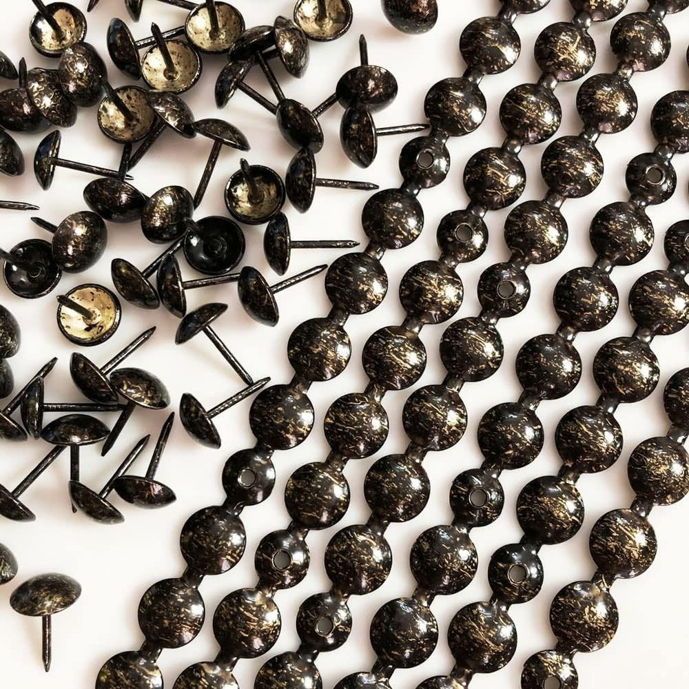 Antique Upholstery Tacks Strips, 10m Box