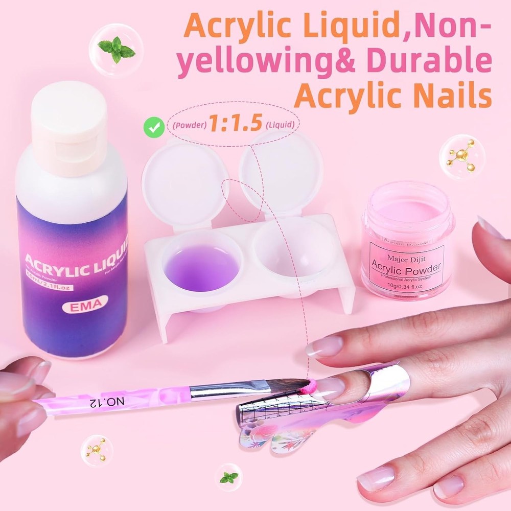 Acrylic Nail Kit with Drill & U V Light - Complete Starter Set for Beginners Wit