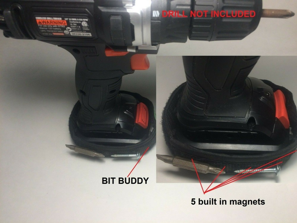 Bit Buddy Cordless Drill Tool Belt Screw for Locksmiths holder Your Third Hand!