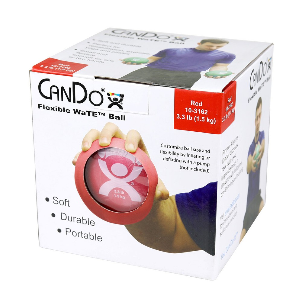 Cando Wate Ball - Hand-Held Size - Red - 5" Diameter - 3.3 Lb