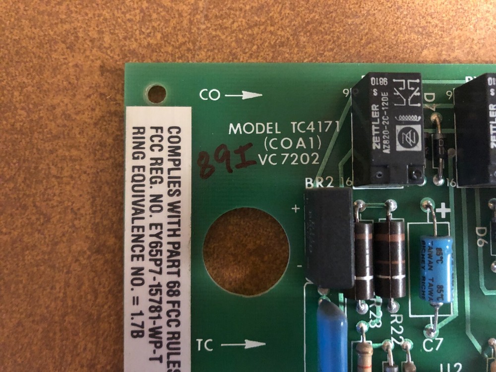 Rauland Borg TC4171 COA Module