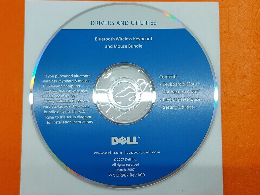 ⭐️⭐️⭐️⭐️⭐️ Dell DR987 Drivers & Utilities Bluetooth Wireless Keyboard & Mouse CD