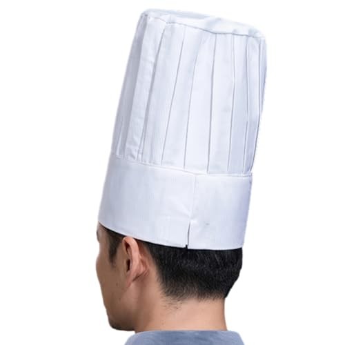 Tall Chef Hat Adjustable Elastic Baker Kitchen Cooking Grill BBQ Chef White