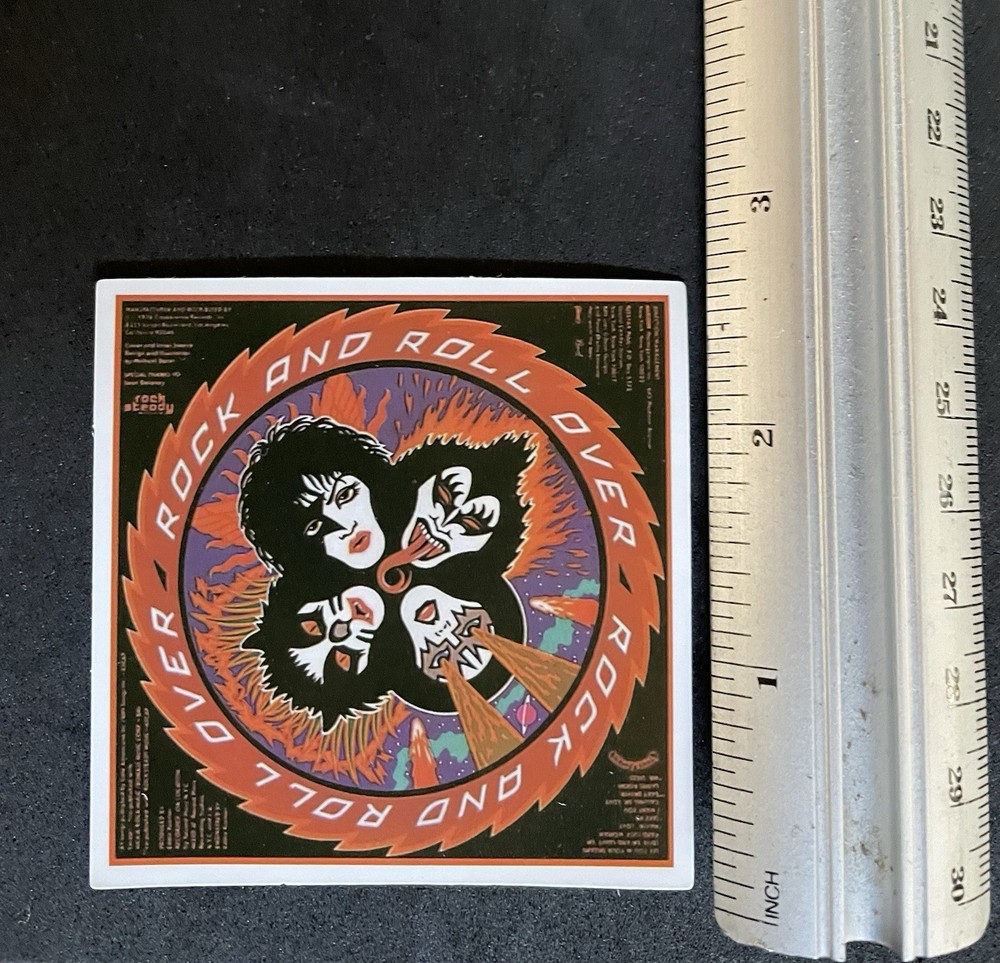 Kiss Sticker Square Iconic 70s Rock Band Style MI Gene Simmons for Laptop New!