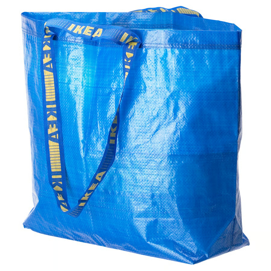 IKEA Frakta Blue Bag Medium Tote Reusable ECO Grocery Laundry Storage -10 Gal