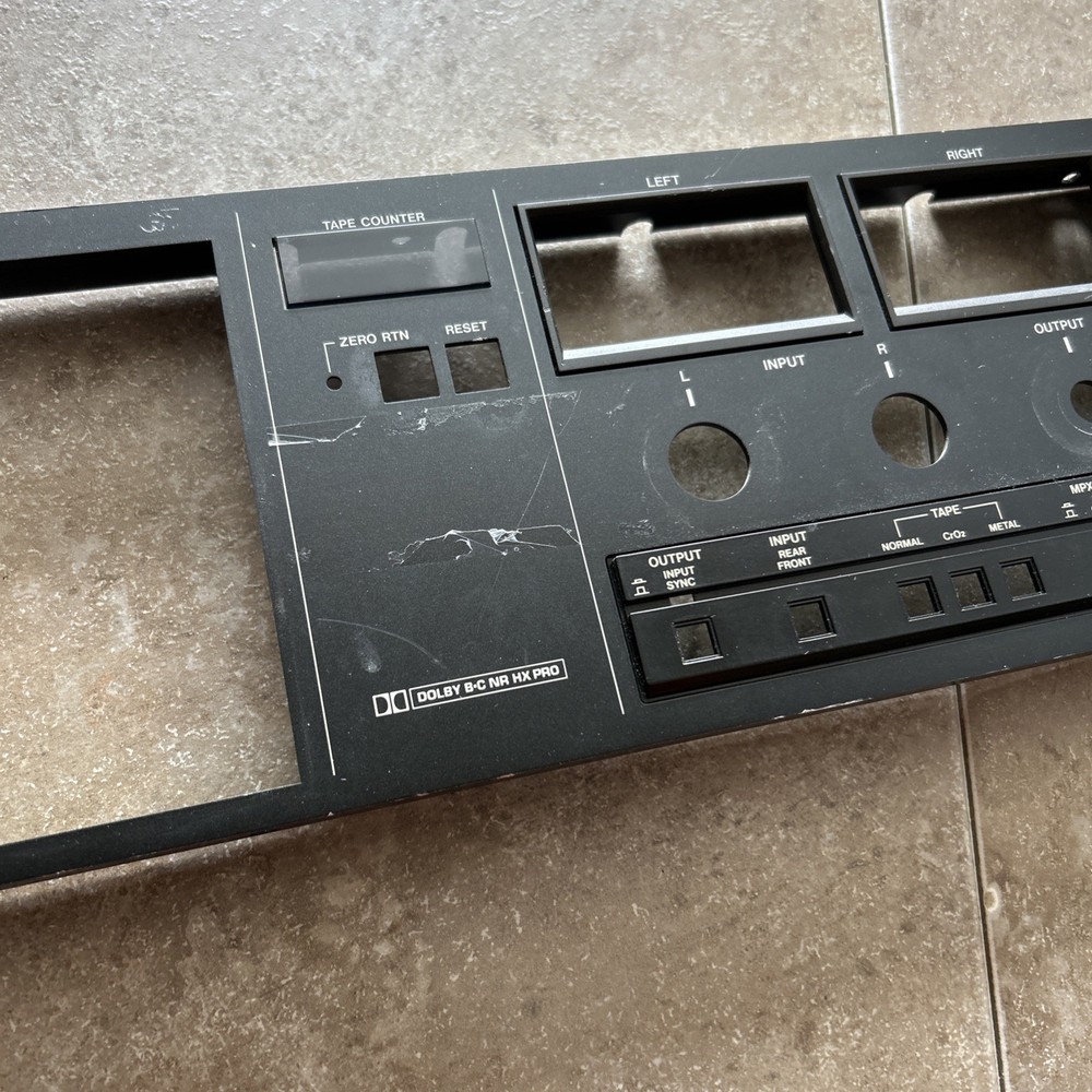 Tascam 112B Front Plate Original - Bent Bottom Right Corner