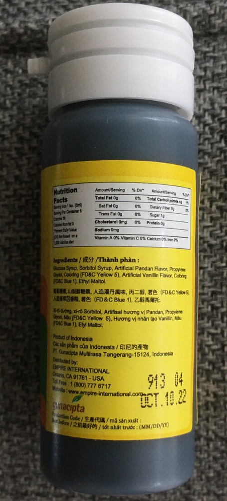 KOEPOE KOEPOE PANDAN FLAVORING FLAVORED PASTE 25ml