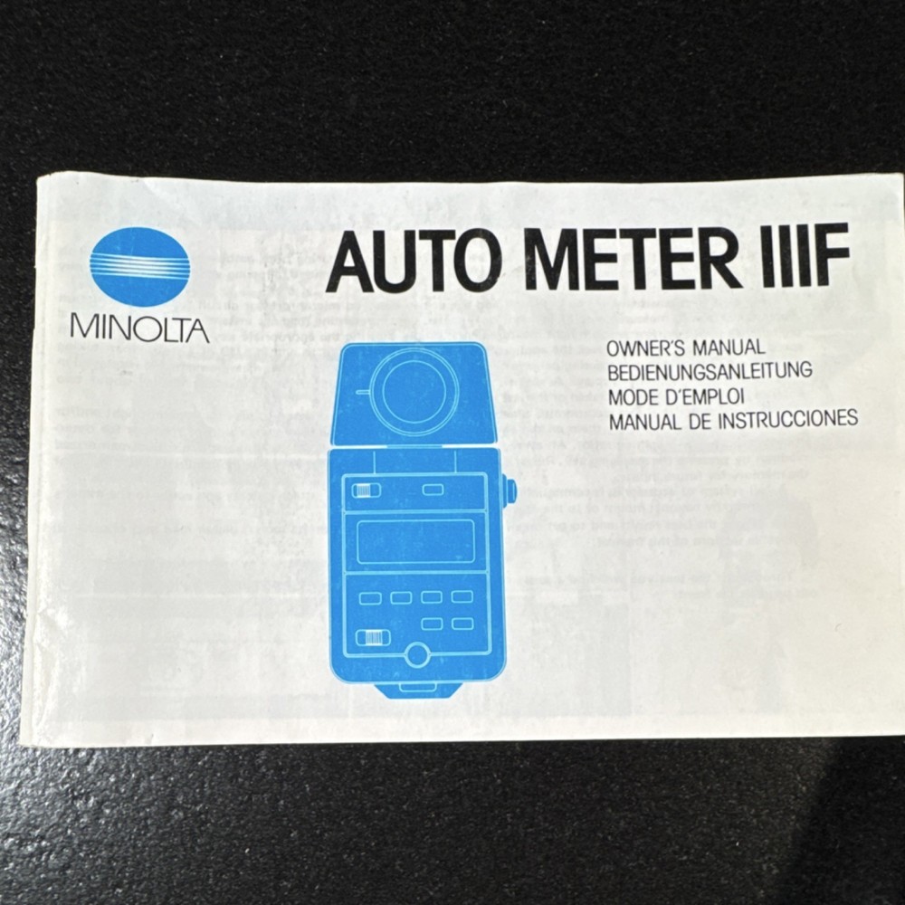 Minolta Auto Meter IIIF Flash & Ambient Light Meter w/ Manual & Case