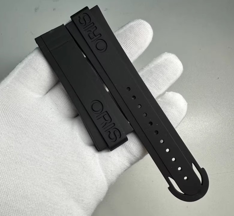 Rubber strap suitable for ORIS Aquis 7730F1 21/12 concave convex interface