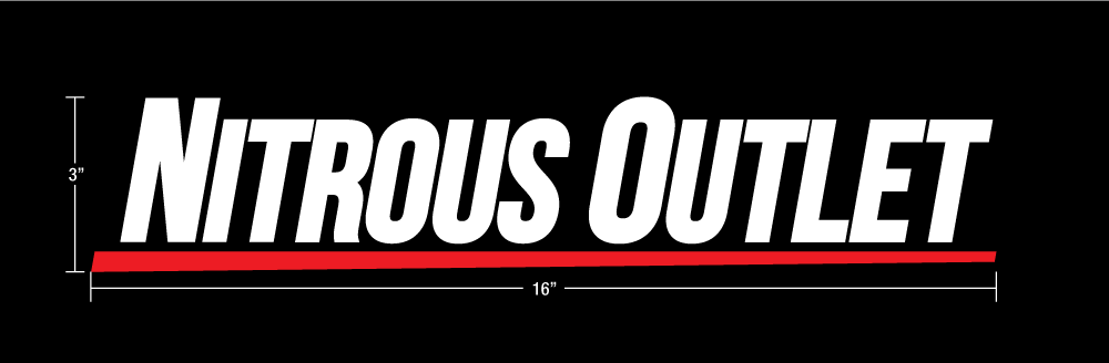 Nitrous Outlet Cowl Underline Logo Sticker (White)