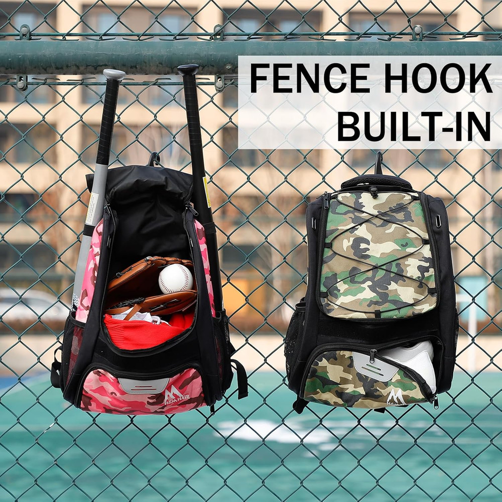 Baseball Bag-Baseball Backpack Holder for Baseball, Large Main Compartment,Softb