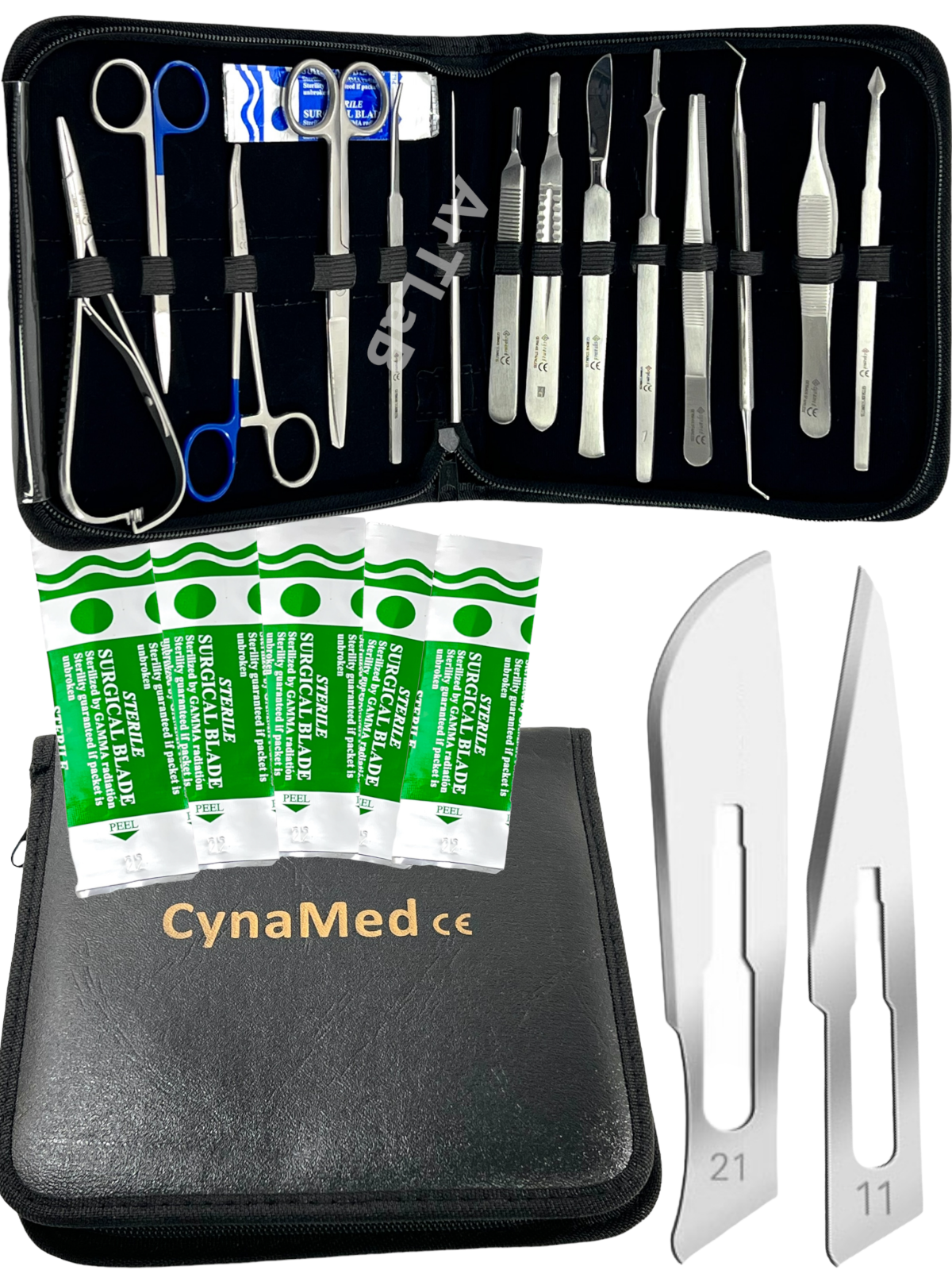 Premium 55 Pc Army Surgical Kit Sutures, Scalpel, Hemostats - Military First Aid