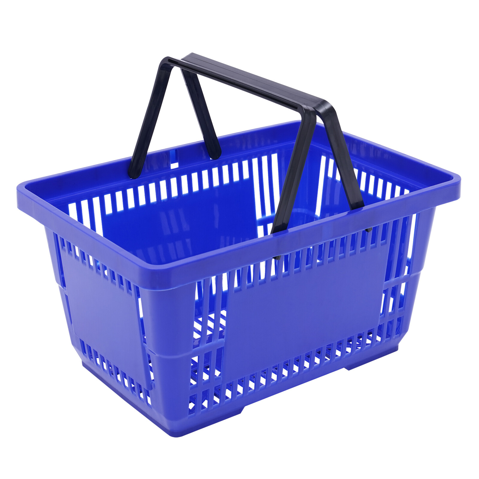 12x Shopping Baskets With Handles Retail Store Supermarket Baskets Stackable .