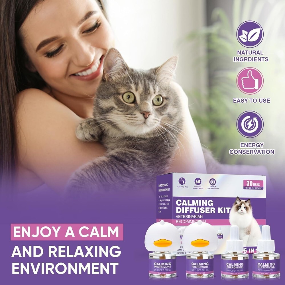 Cat Calming Pheromone Plug In Diffuser Kit Effectively Relieve Anxiety Stress