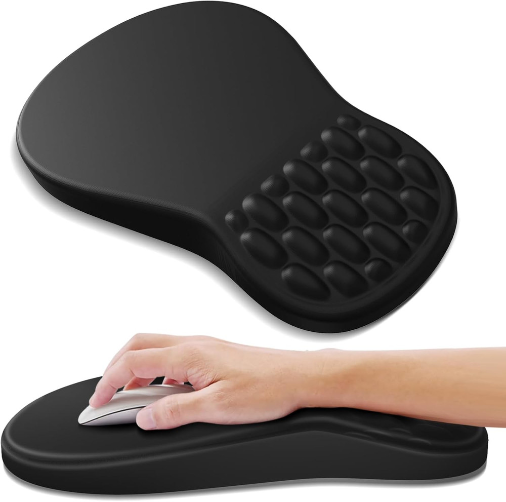 Ergonomic Mouse Pad with Wrist Rest Support, Mousepad with Comfortable Memory Fo