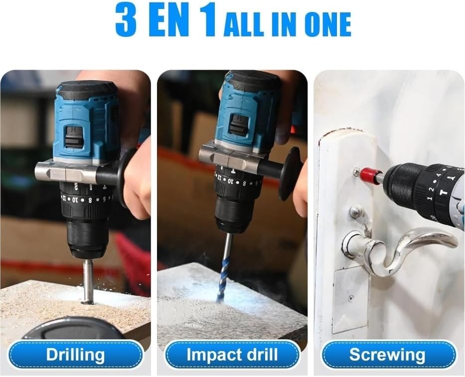 Compact 20V Brushless Hammer Drill - All-Metal Chuck & Variable Speed Control