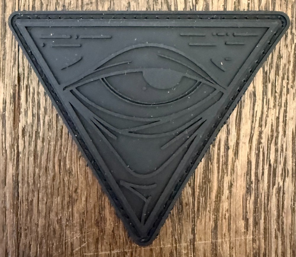 White Phosphor "As Above So Below" All Black PVC Patch