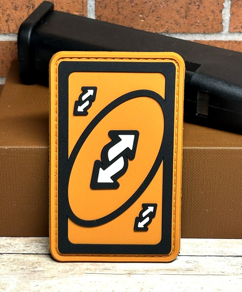 Tactical PVC Patch - Uno Reverse Card Patch -  Orange Uno Reverse Card PVC Patch