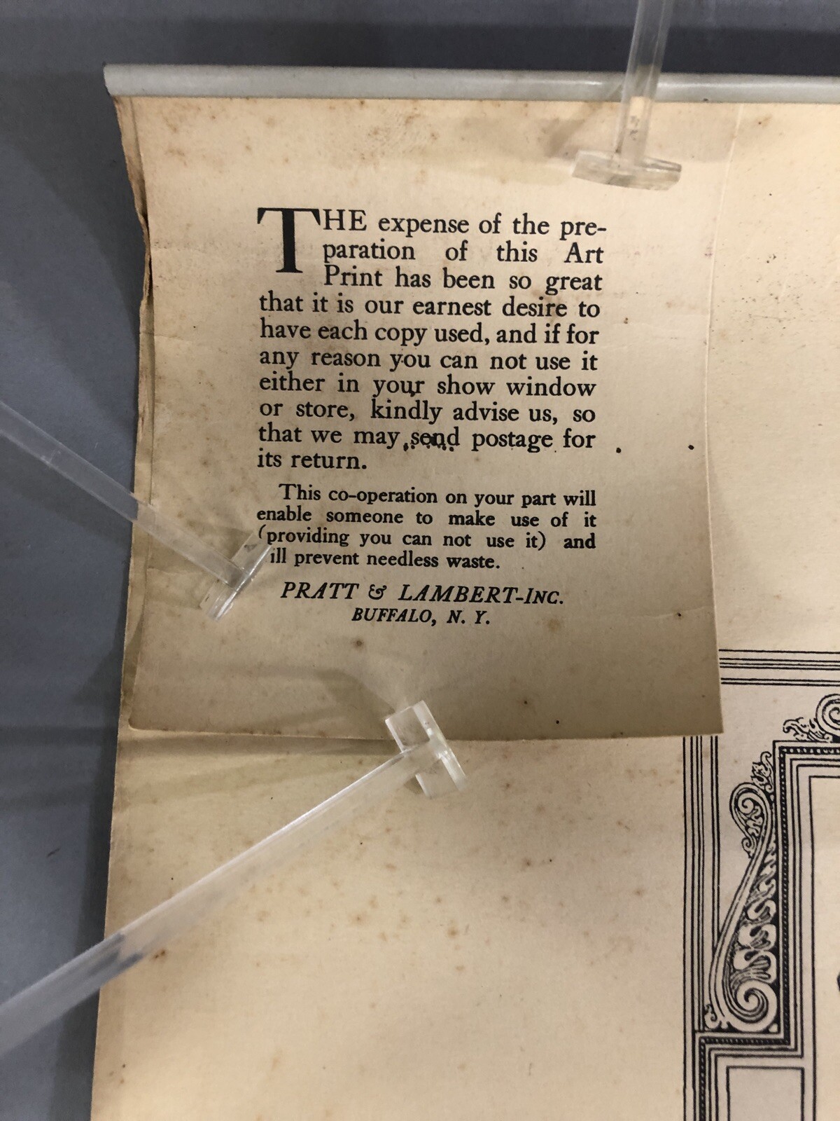 1917 Pratt & Lambert Vitralite “ The Long-Life White Enamel Advertising Poster