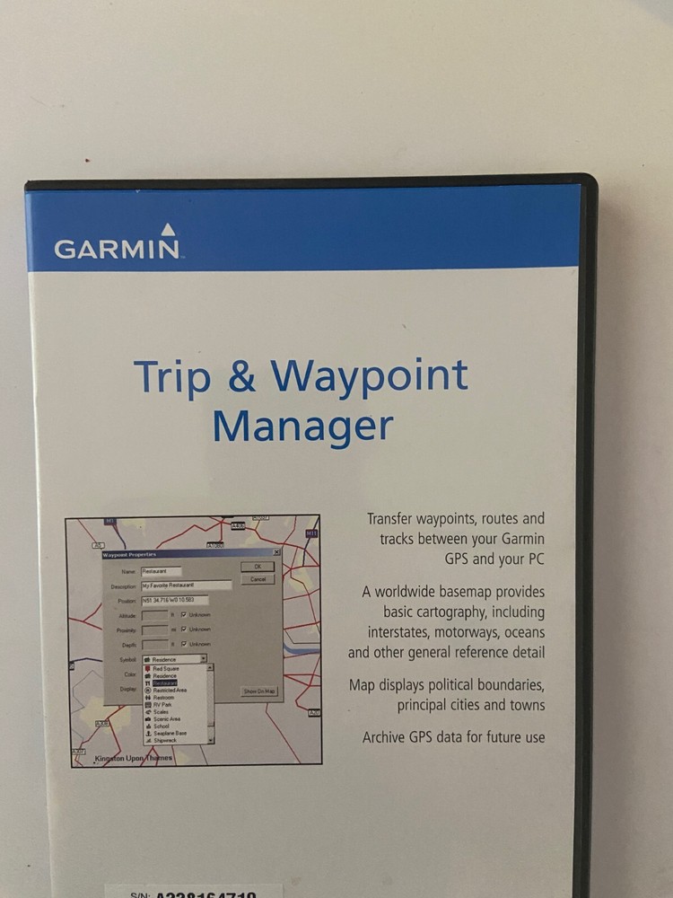 Garmin MapSource * Trip & Waypoint Manager CD  v5.0