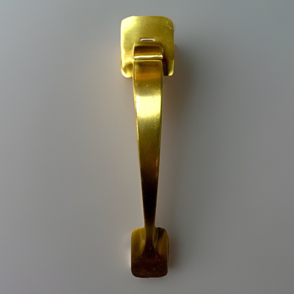 Vintage Solid Brass Interior Exterior Door Handle Pull With Thumb Latch Lever