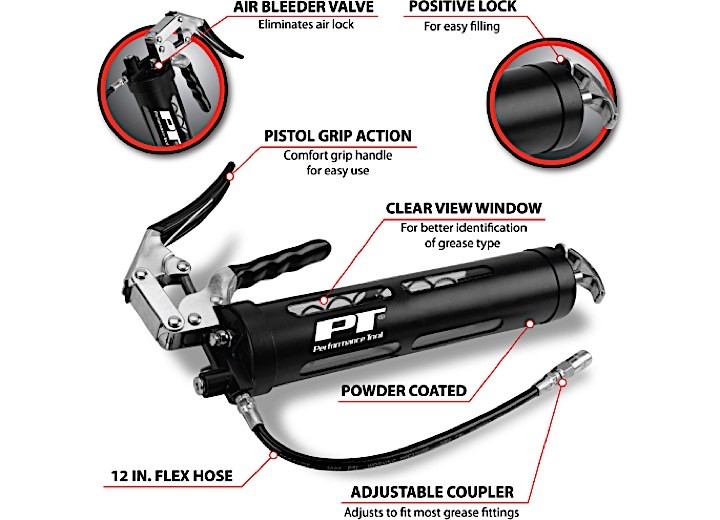 Performance Tool W54294 Clear View Pistol Grease Gun