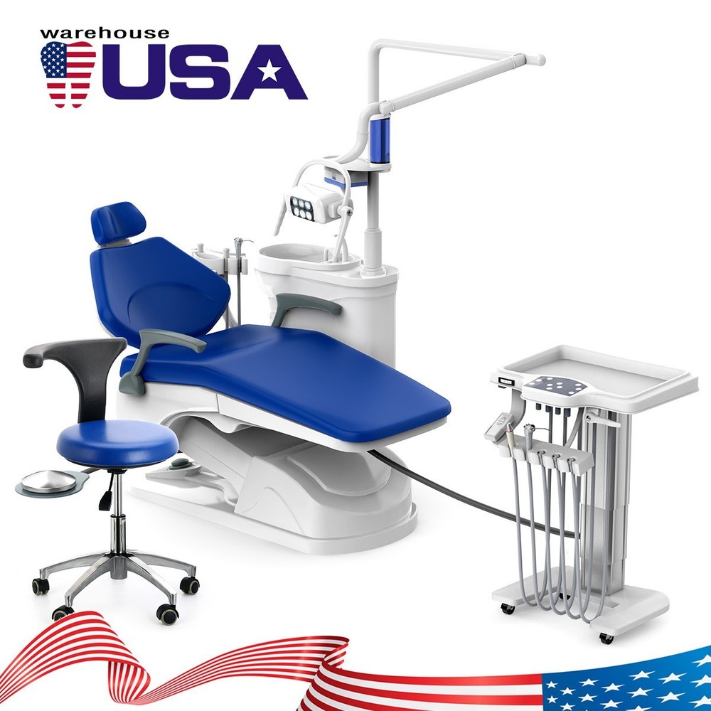 Dental Unit Chair Computer Control DC Motor Fully automatic integrated+ Stool CE