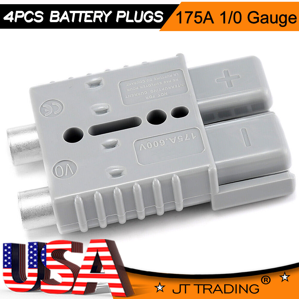 4X Battery Plugs Quick Connect Disconnect Jumper Cable Connectors Winch 175A