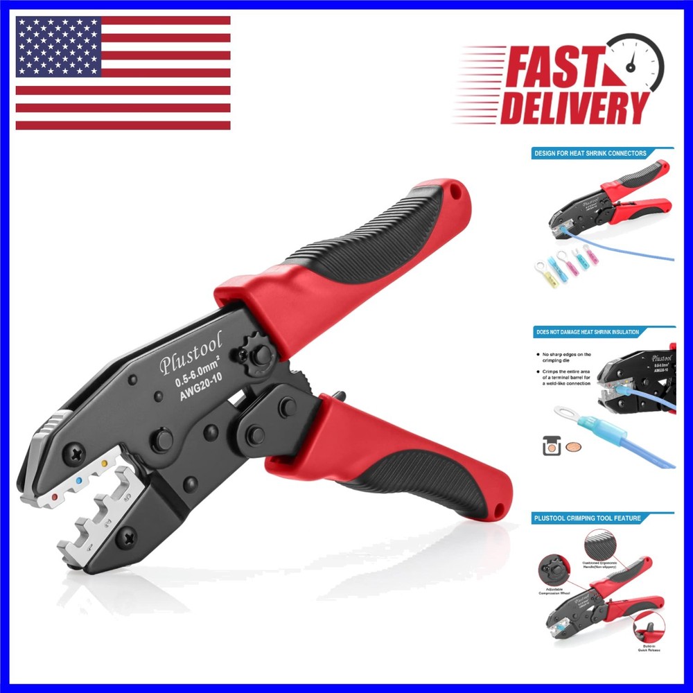 Ergonomic Crimping Pliers for Electrical Connections - Adjustable Force Feature