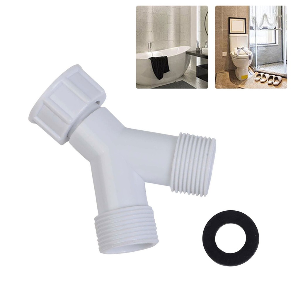 Dishwasher Washing Machine Y Tee Connector Adapter Double Inlet Junction Split
