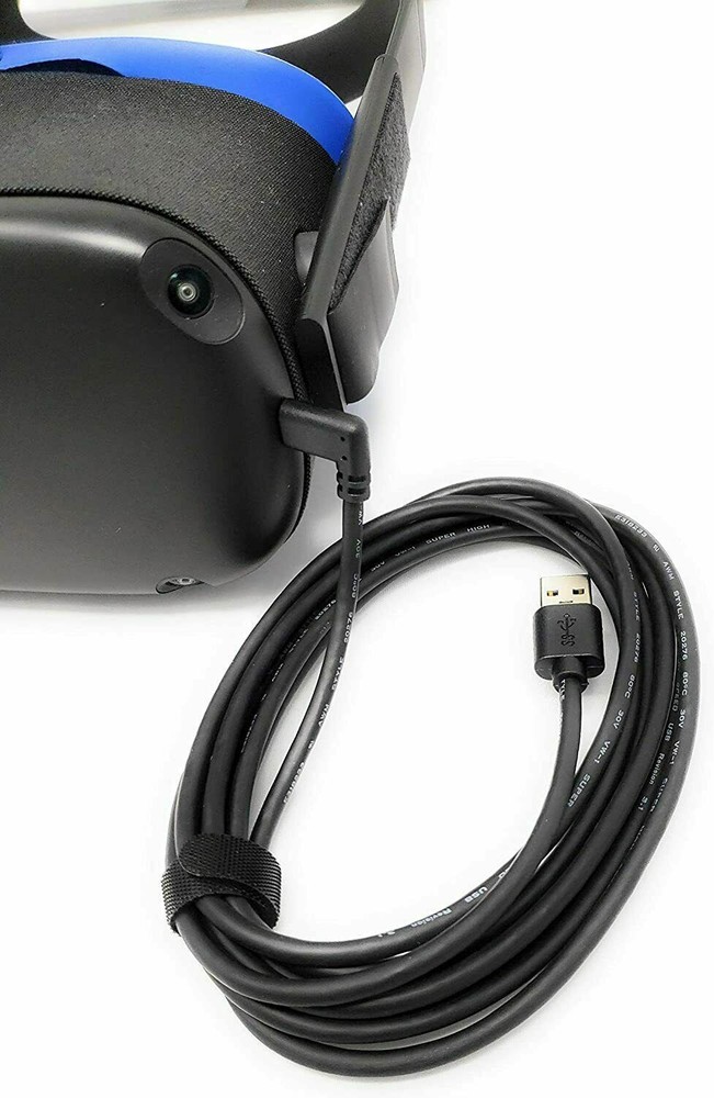 10ft Link Cable for Oculus Quest 2 Type-C Right Angle to USB A 3.2 Charging Cord
