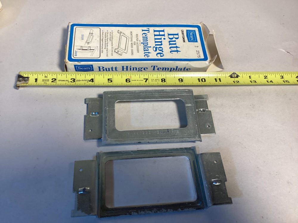 Vintage Craftsman #9-2575 butt hinge template in box