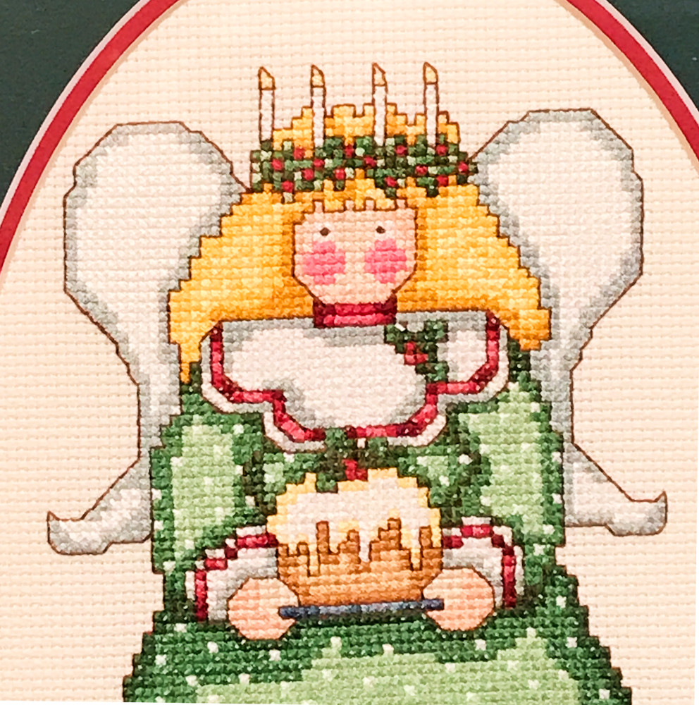 Three Sweet Angels Framed Cross Stitch
