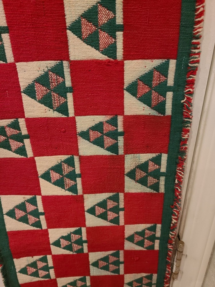 Christmas Table Runner Checkered Tree Pattern 12.5" x 67" Tree Checker