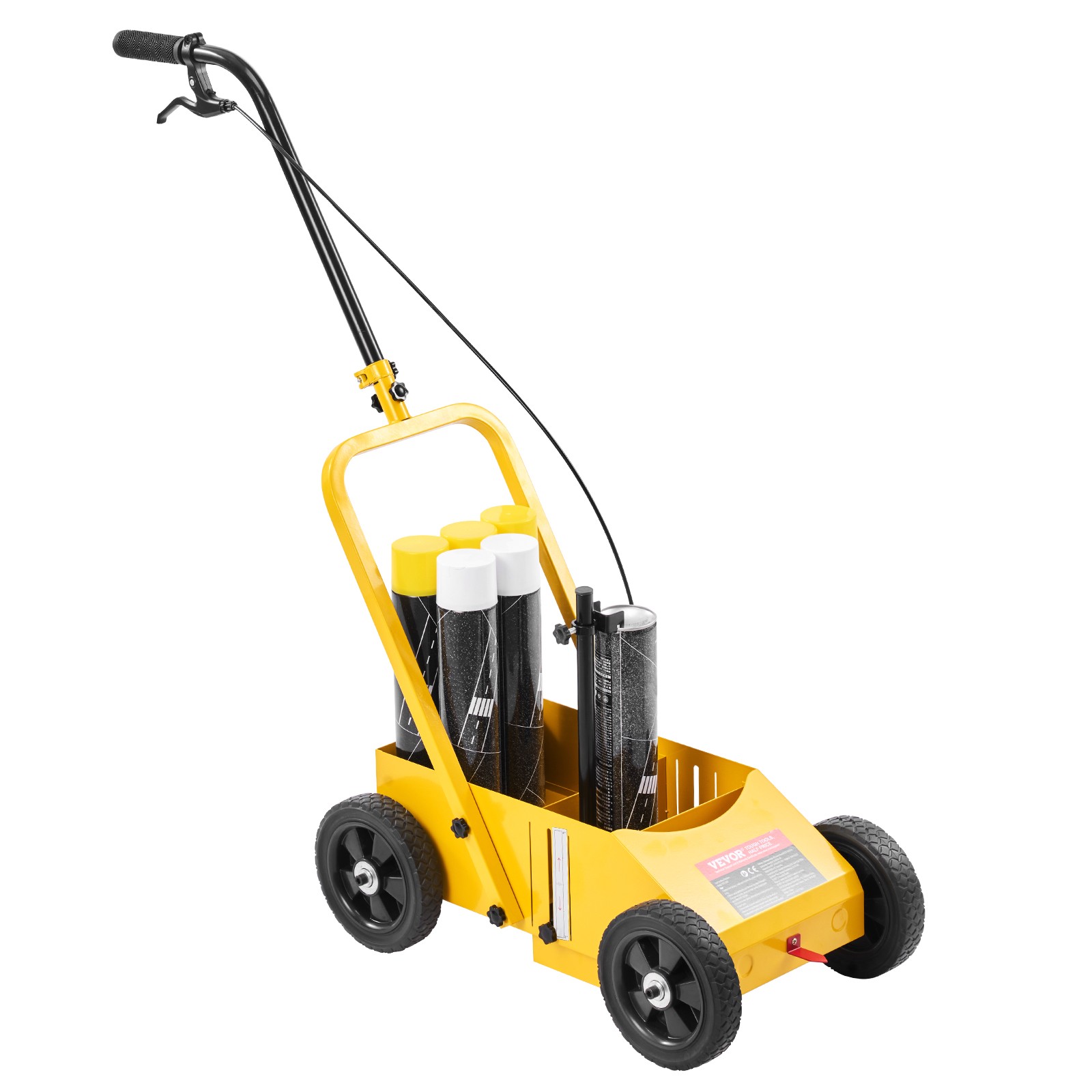 VEVOR Striping Line Marking Machine 220 lbs Capacity 4-Wheel Striping Machine