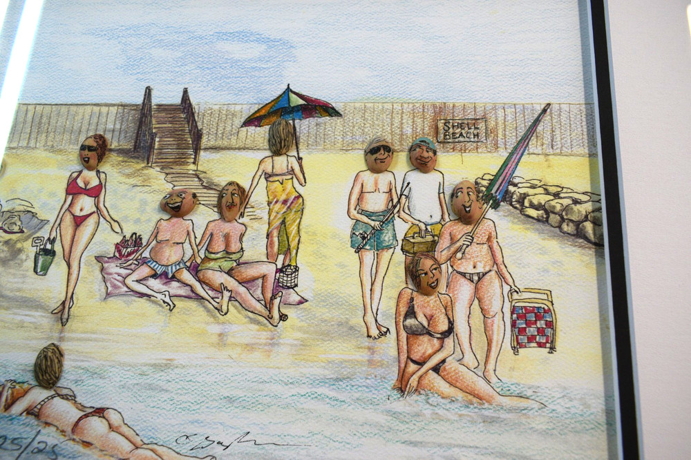 Original Corlette Baylock "Shell Beach" 3D Shadowbox Art (Dated 2025)