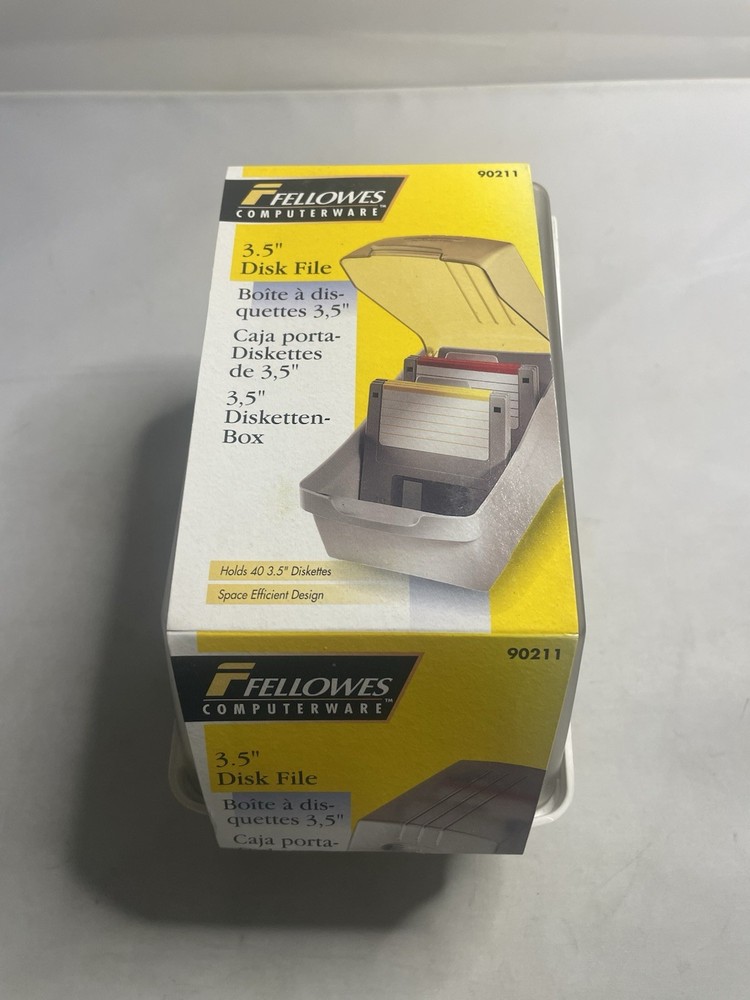 Fellowes 3.5" Disk File Storage Case Holds 40 3.5” Diskettes