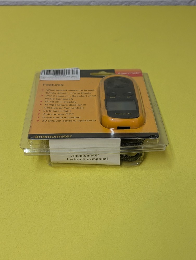 Digital Handheld Anemometer Wind Speed Gauge Air Flow Meter Thermometer
