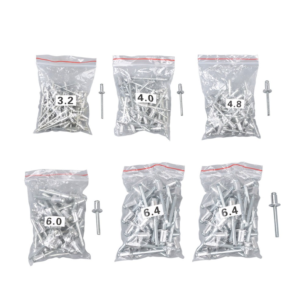 1/4 Pop Rivet Gun Kit 210Pcs Blind Rivets 13" Multi-purpose Hand Riveter Tool