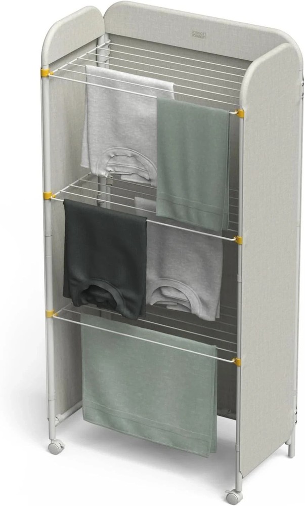Joseph Joseph Eclipse Space‑Saving Drying Rack Folding Clothes Airer - ECRU
