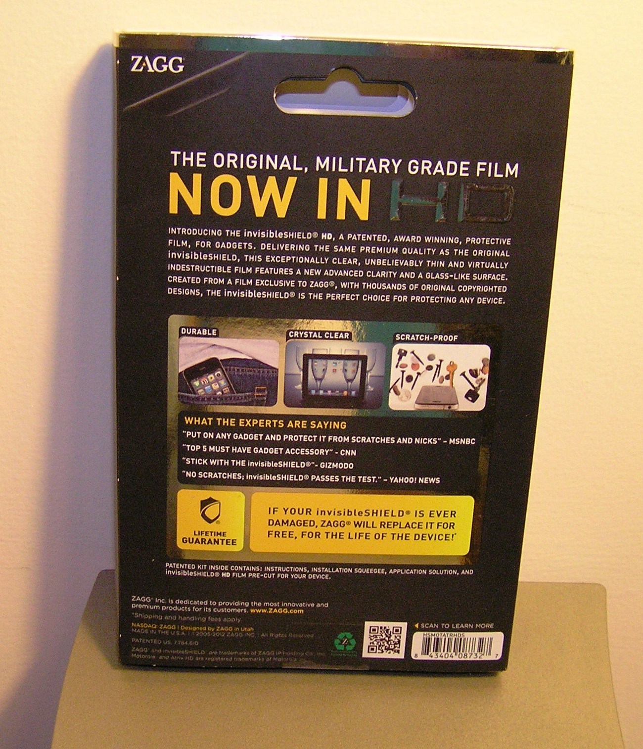 2 HD Screen Protector for Motorola ATRIX HD ZAGG Invisible Shield NEW