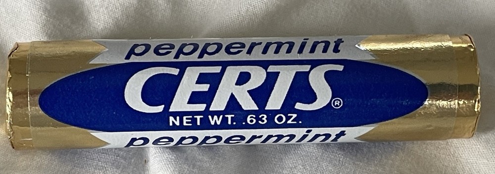 Vintage CERTS PEPPERMINT MINT ROLL Unopened NOS