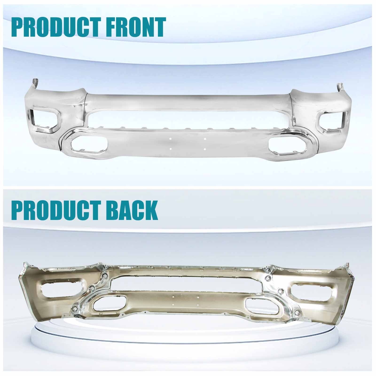 Steel Front Bumper Face Bar For 2019-2023 RAM 1500 Chrome CH1002407