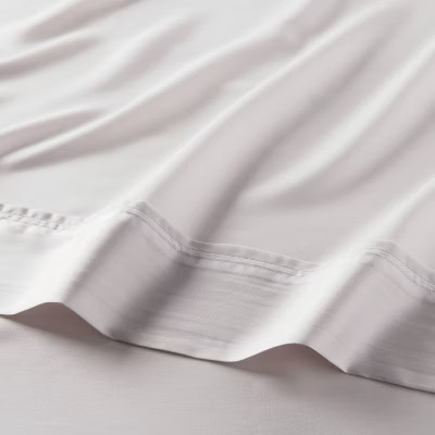Queen 320 Thread Count Cool TENCEL Lyocell Sheet Set Light Gray -
