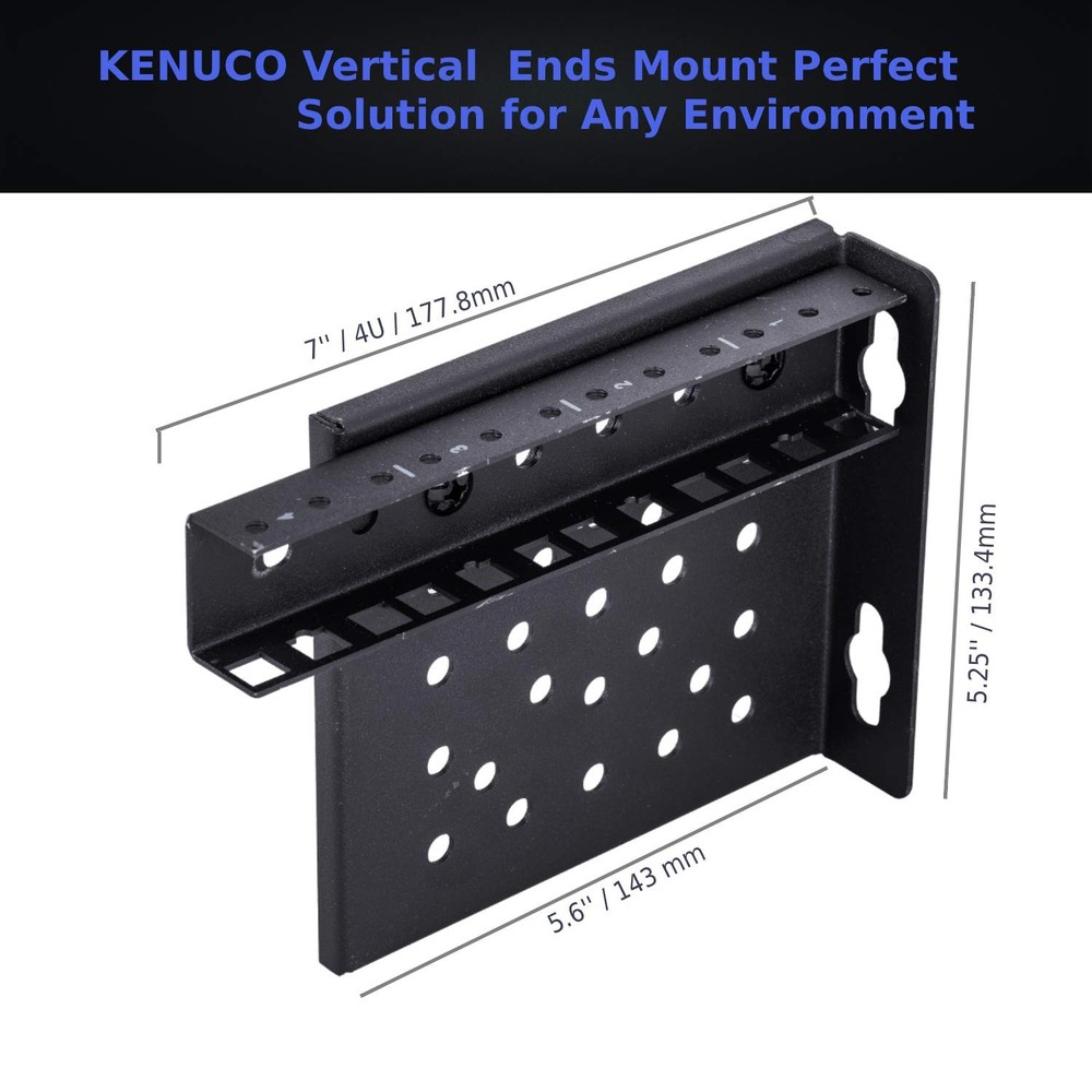 19 Inch Vertical Ends Wall Mount Rack Wall Mountable Server Rack w/Hardware B...